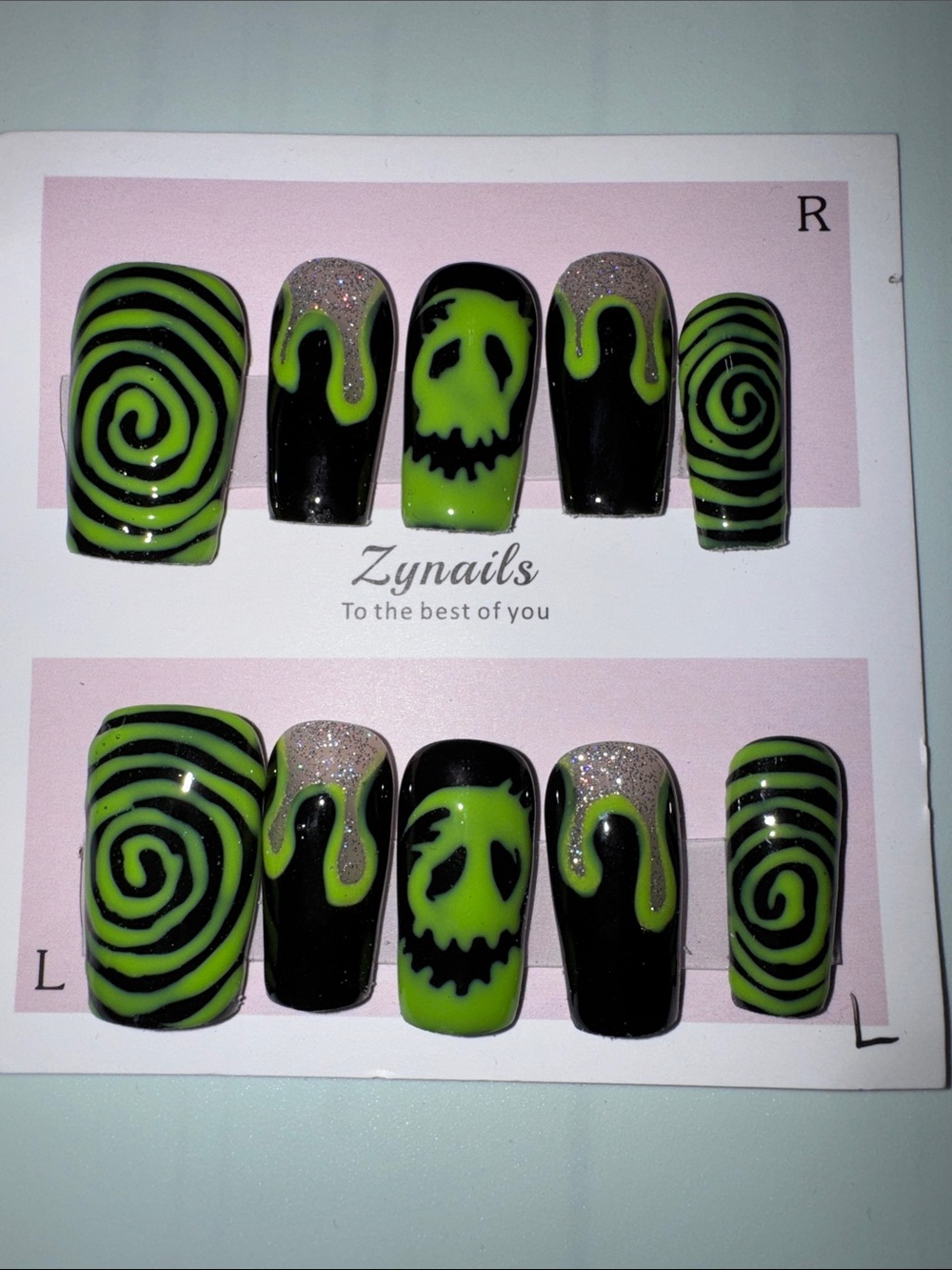 Oogie Boogie Acrylic Handmade Press-On Nail Set